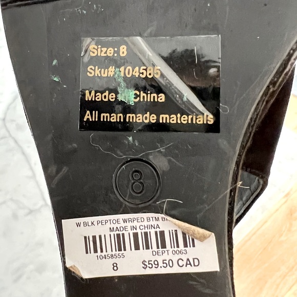 Torrid black peep toe suede platform wedge size 8 - Picture 8 of 8